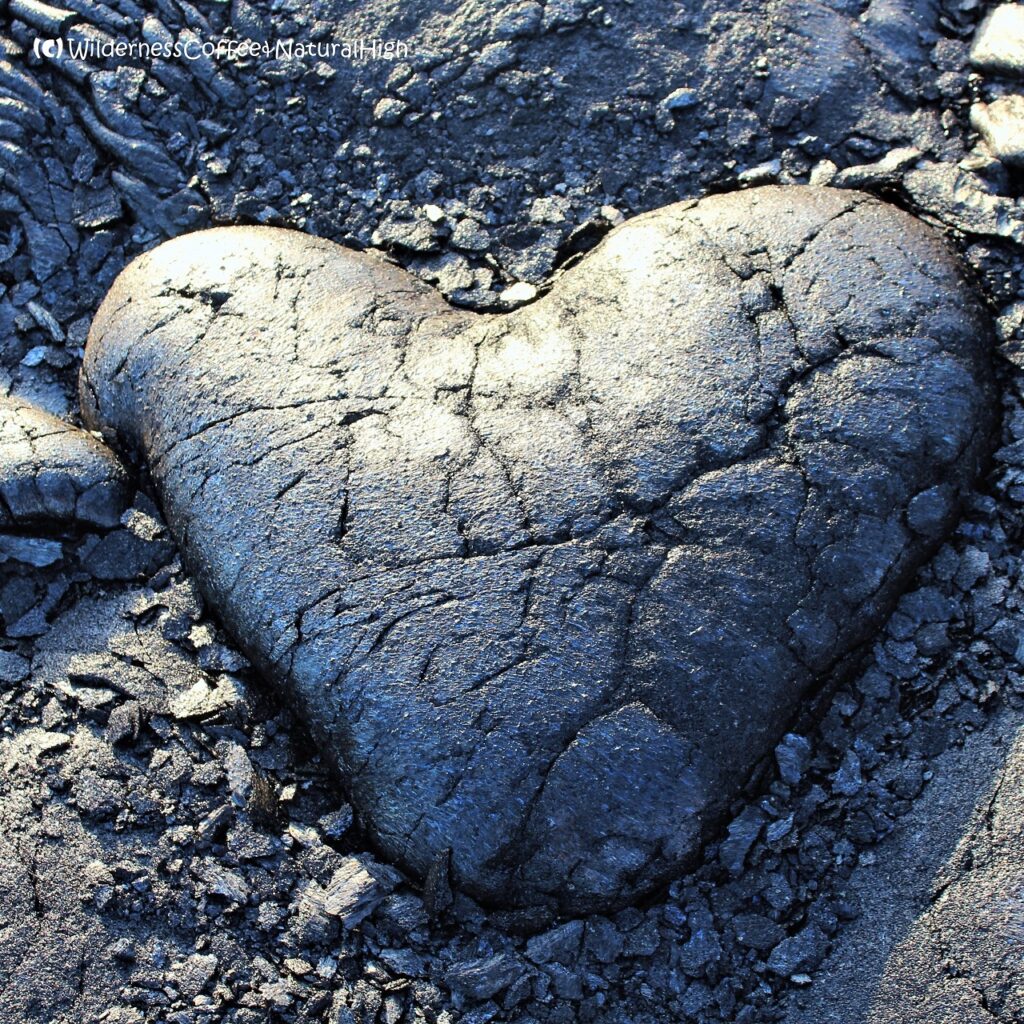 Heart-shaped lava, Kilauea Iki, Big Island, Hawaii.