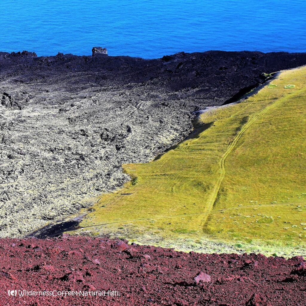 Natural abstract painting, Vestmannaeyjar, Iceland.