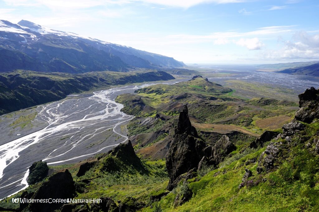 Epic view from Valahnúkur Epic view from Valahnúkur into the valley of Thórsmörk, Iceland.