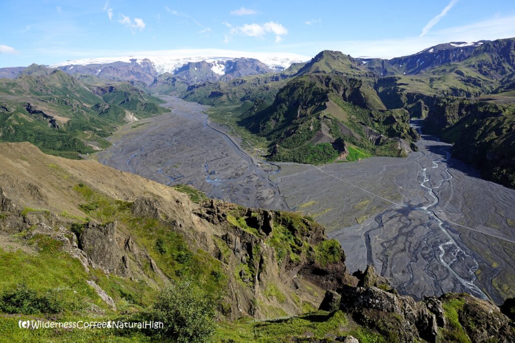 Krossá and Hvanná river valleys Krossá and Hvanná river valleys, Thórsmörk, Iceland.