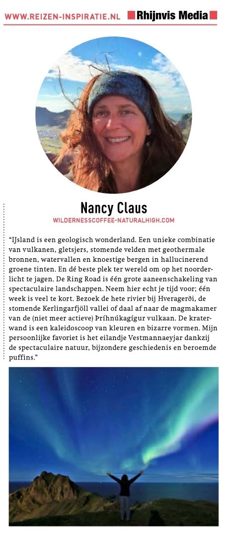 Artikel Reizen Inspiratie over IJsland in de Vakantiebeurs reisspecial 2020 van de krant Metro.
